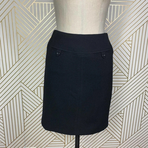 Gerard Darel 100% Wool Classic‎ Black Pencil Skirt Size 36 / US 4 - Picture 1 of 8